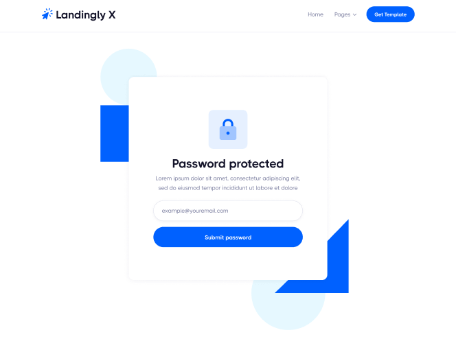 Password Protected - Landingly X Webflow Template