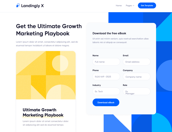 eBook V2 - Landingly X Webflow Template
