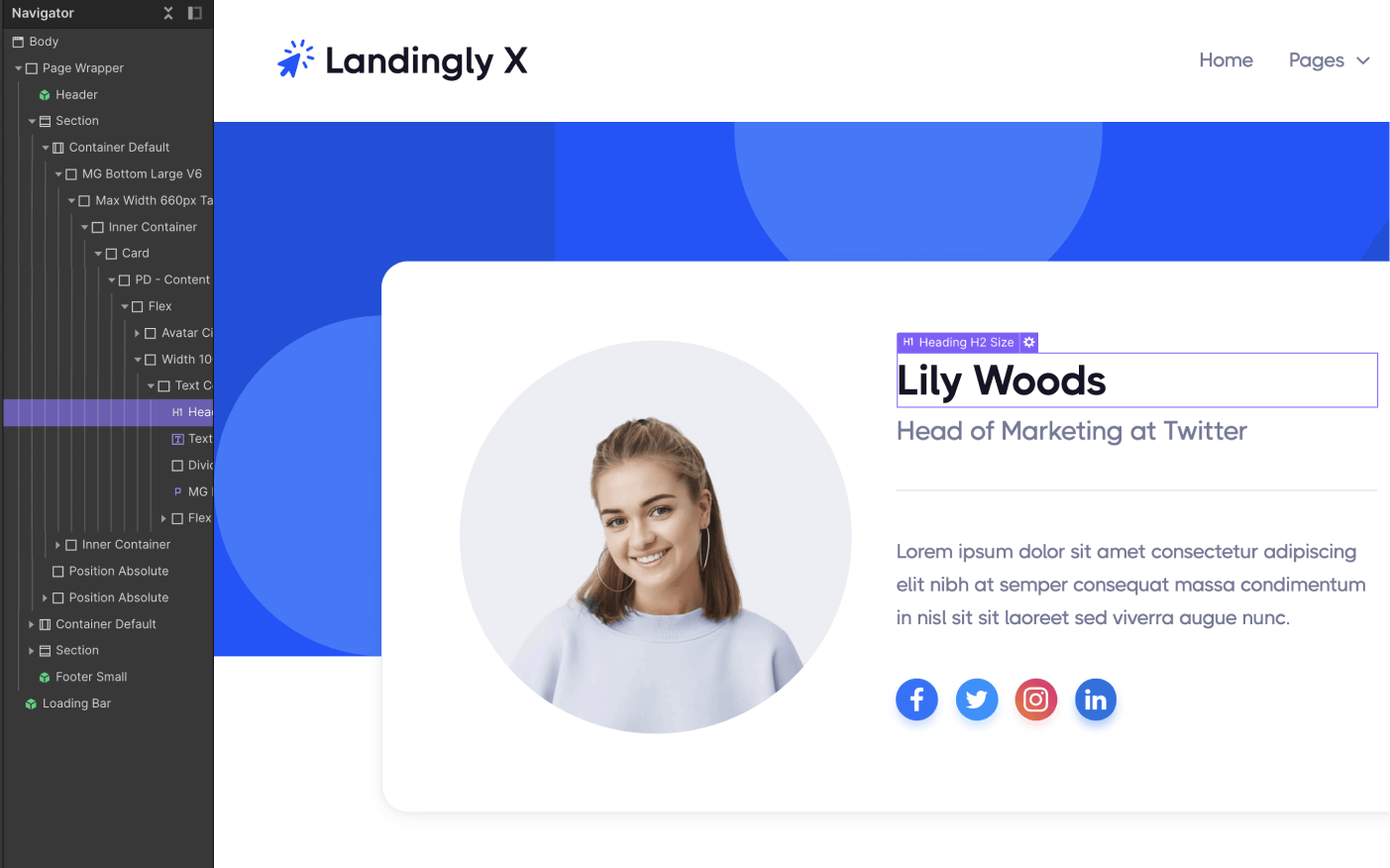 CMS Page - Landingly X Webflow Template